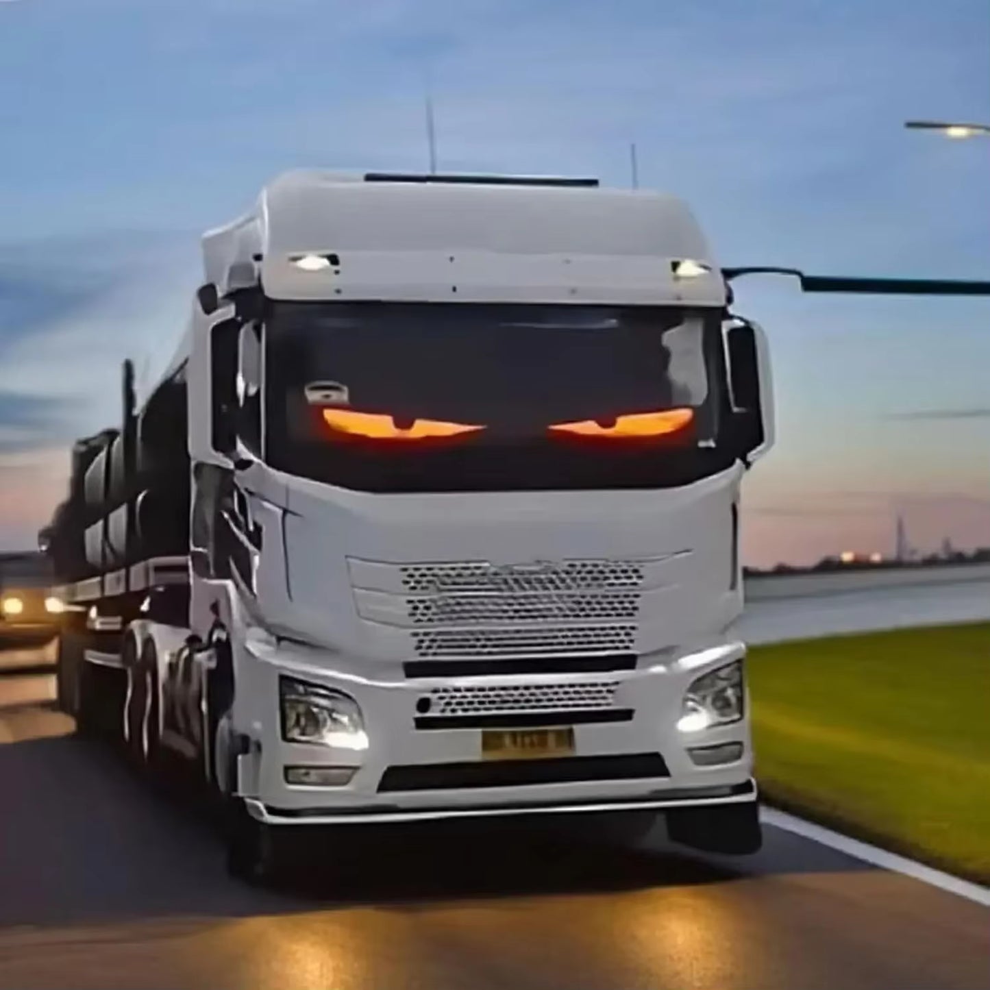 Car Moving Eyes LED Display Light RGB Sign Flexible Pixel Panel Trucks Car Window Devil Eyes Animation Screen for Windshiel